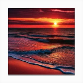 Sunset At The Beach 173 Canvas Print