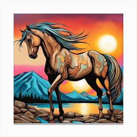 Sunset Horse Canvas Print