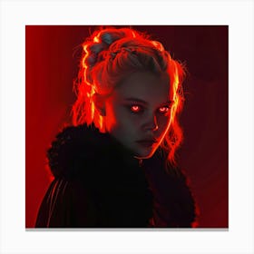 Girl With Red Eyes 2 Canvas Print