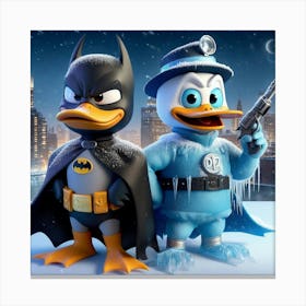 Batman And Ducky Canvas Print