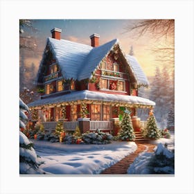 Christmas House 161 Canvas Print