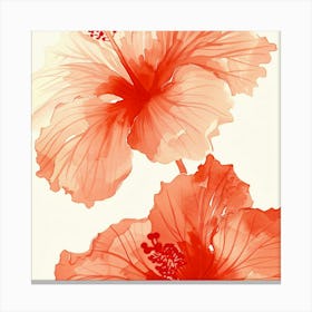 Red Hibiscus Canvas Print