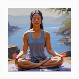 Meditating Woman 2 Canvas Print