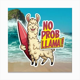 No Prob Llama Canvas Print
