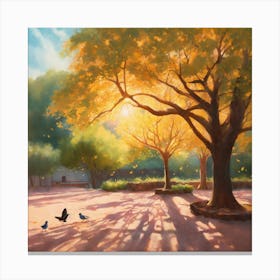 Autumn In The Park Canvas Print