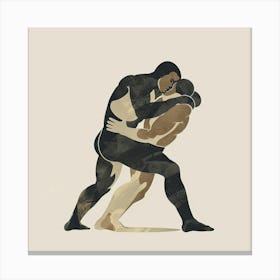 A Greco Roman Wrestling Minimal Illustration 1719334634 2 Canvas Print