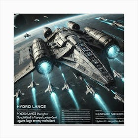 A High Tech, Sci Fi Scene Depicting The Hydro Lanc Converted Canvas Print