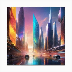 Futuristic City 138 Canvas Print