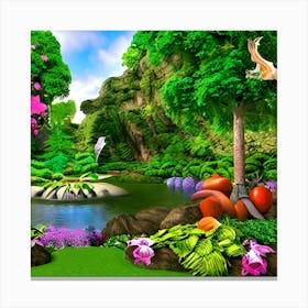 Tropical Garden Canvas Print