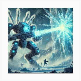 A Futuristic Sci Fi Depiction Of An Ice Lance Stri Canvas Print