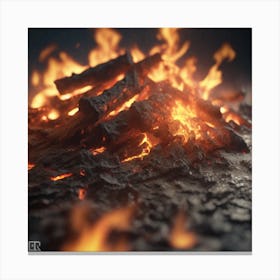 Fire background 1 Canvas Print