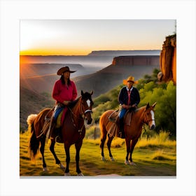 Sunset At The Canyon 1 Canvas Print