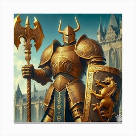 Knight In Armor 2 Canvas Print