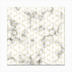 Marble Geometric Pattern Canvas Print