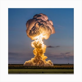 Nasa Nuclear Test Explosion Print Canvas Print