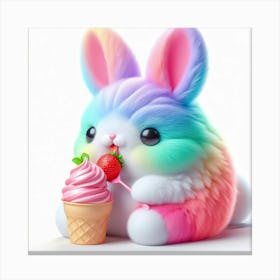 Rainbow Bunny 7 Canvas Print