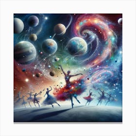 Dancers In Space 2 Canvas Print