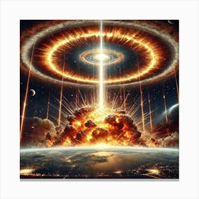 Converted Effect Orbital Supernova Array Canvas Print