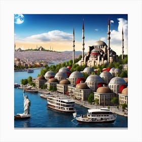 Turkish City Canvas Print