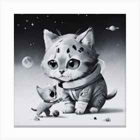 Cat In Space Canvas Print