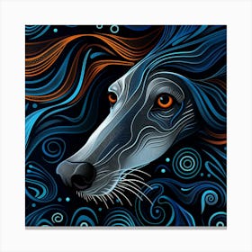 Abstract Greyhound Canvas Print