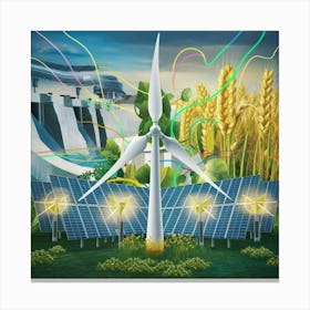 Sustainable Energy Landscape Canvas Print