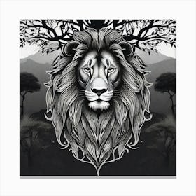 Lion Head 20 Canvas Print