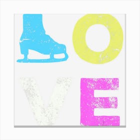 Love Skate Team Fan Gift Canvas Print