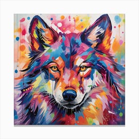Wolf splash 1 Canvas Print