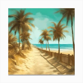 Golden Shore Canvas Print