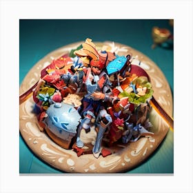 Plate Of Food Canvas Print