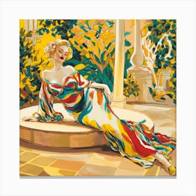 Lady In A Dress Matisse Canvas Print