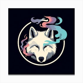 Wolf With Smoke Canvas Print