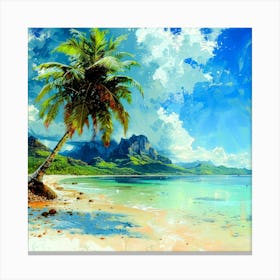 Bora Bora Ocean - Tropical Beach Canvas Print
