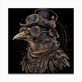Steampunk Raven Canvas Print