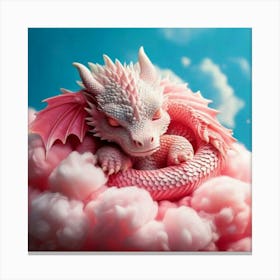 Firefly Sleeping Baby Dragon Cradled On Candy Clouds 34437 (2) Canvas Print