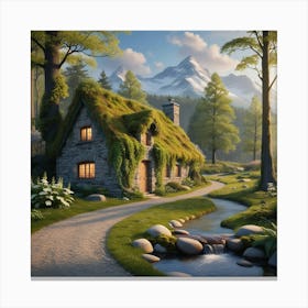 Cottage In The Forest 1 Canvas Print