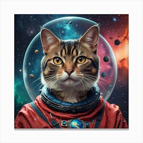 Cat In Space 2 Canvas Print