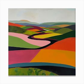 Colourful Abstract Northumberland National Park England 4 Canvas Print