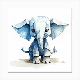Origami Elephant Canvas Print