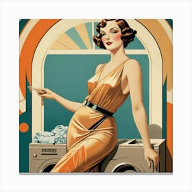 Pin Up Girl Canvas Print