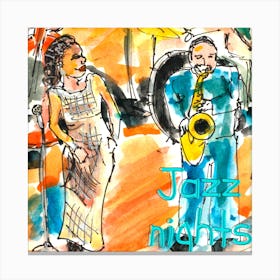 Jazz Music Nights Canvas Print
