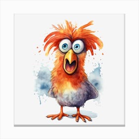 funny chicken colorful Canvas Print