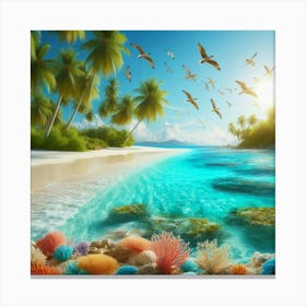 Tropical Beach 2 Canvas Print