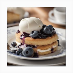 Blueberry Pancakes Canvas Print