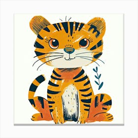 Charming Illustration Tiger 2 Canvas Print