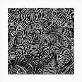 Swirls and Lines Abstract Painting Canvas Print