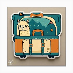 Alpaca suitcase #2 Canvas Print