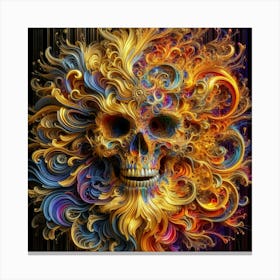 Psychedelic Skull Canvas Print