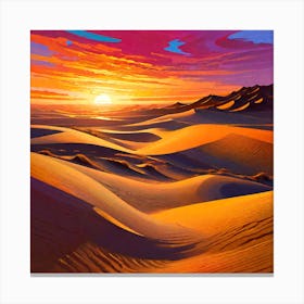 Sunset In The Dunes 1 Canvas Print